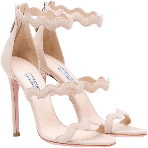 scalloped suede sandals prada|Prada jelly sandals.